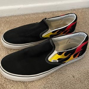 Flame Slip on Vans size 12
